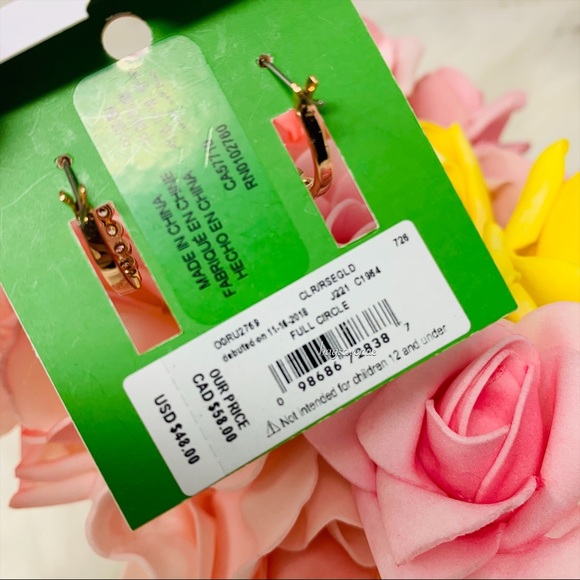 Full circle rose gold Kate spade earrings NWT - Picture 4 of 4